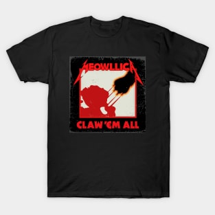 Dr. Madtone's Meowllica Claw 'Em All T-Shirt